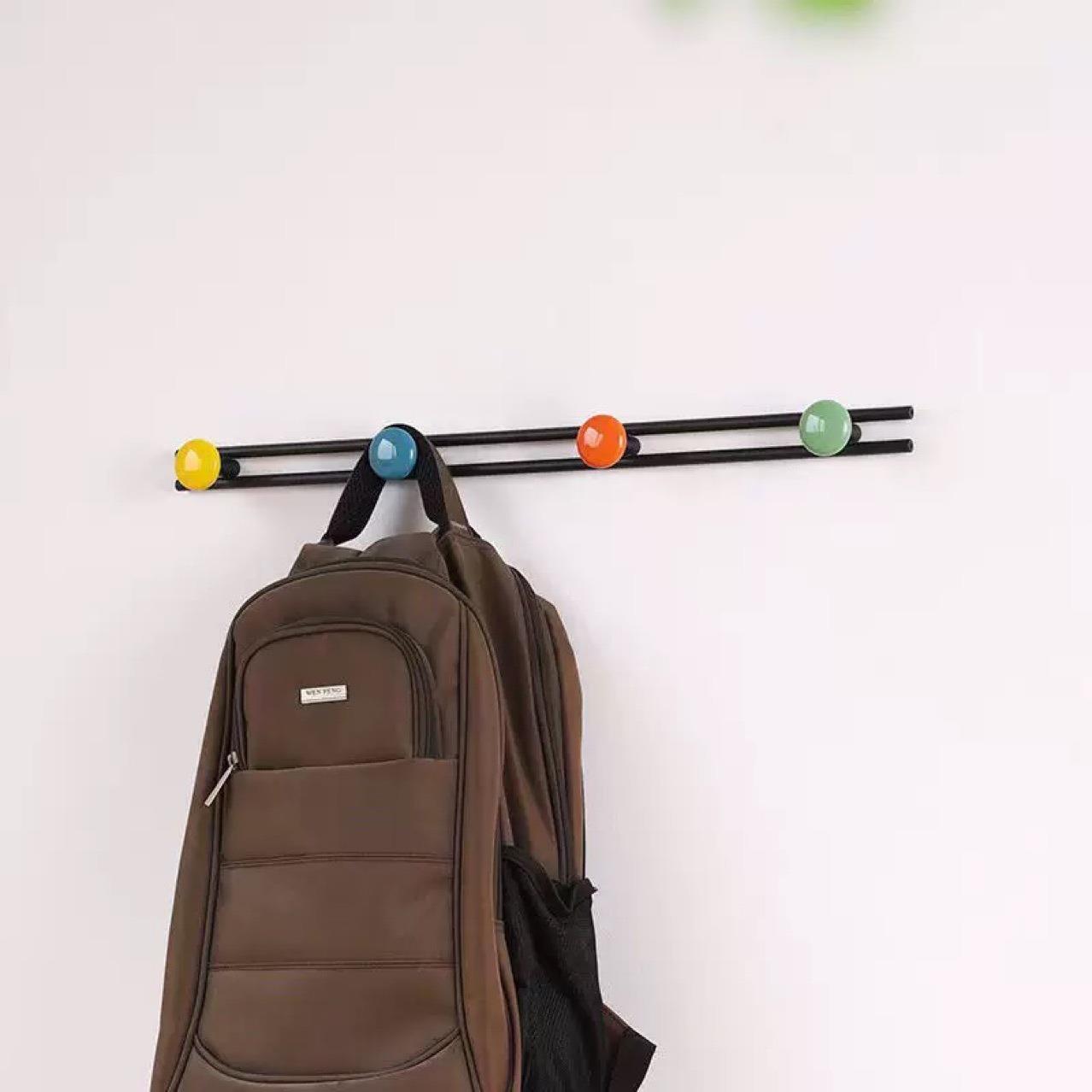 北欧轻奢铁艺挂钩彩色衣帽架创意客厅卧室家居收纳挂钩墙上挂架