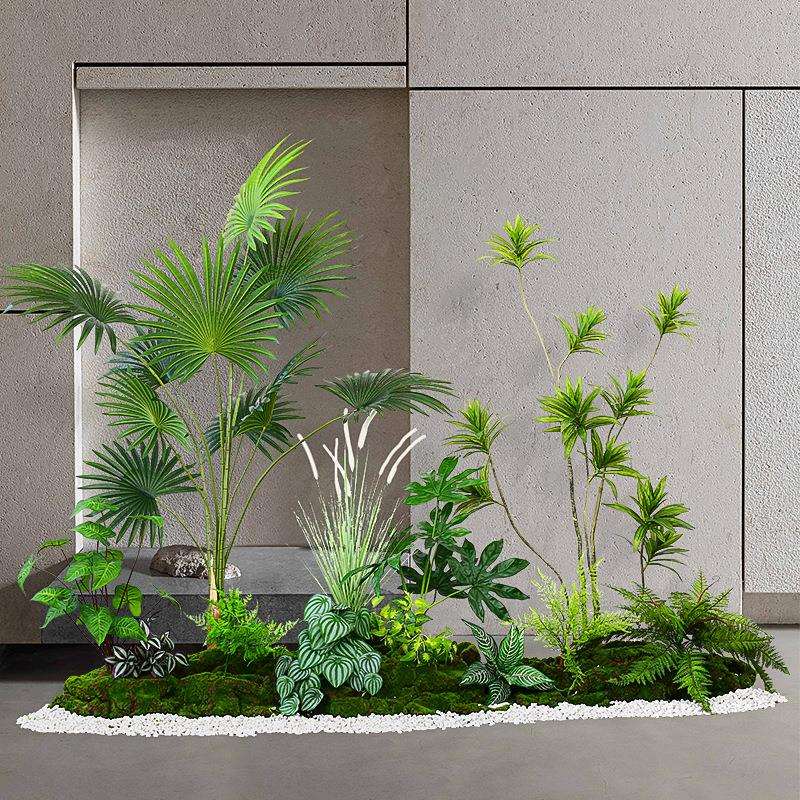 室内楼梯下造景玄关阳台仿真绿植假树仿真树装饰景观植物造景组合