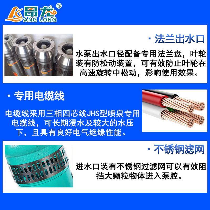 高扬程水景循环水泵 音乐喷泉潜水景观泵 可以频繁启停水浸式喷泉