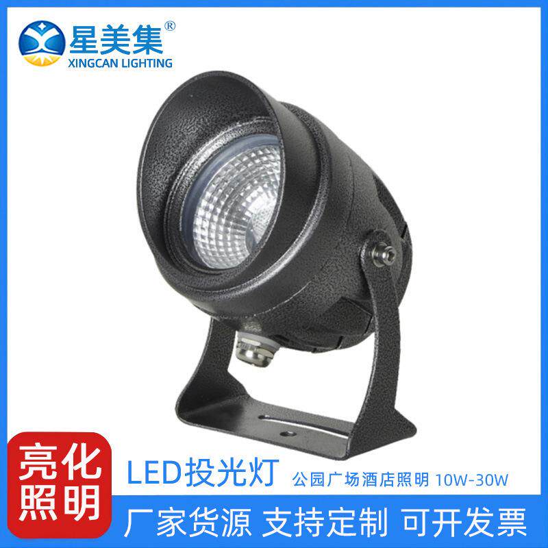 防水草坪灯彩色公园假山照树户外外墙LED投光灯10W20W30W