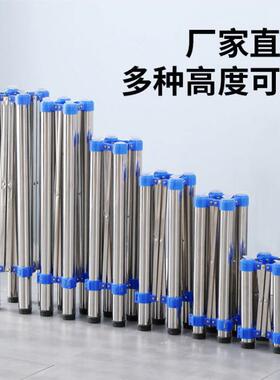 桌架子桌腿可折叠支架不锈钢桌脚铁艺加厚桌子腿伸缩架子餐台脚架