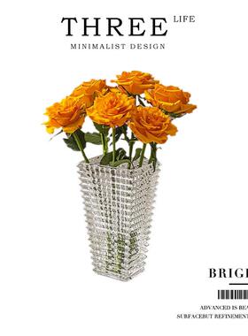 Tlife·Bright·花瓶摆件客厅插花玻璃透明水养轻奢高级感 | 璀璨