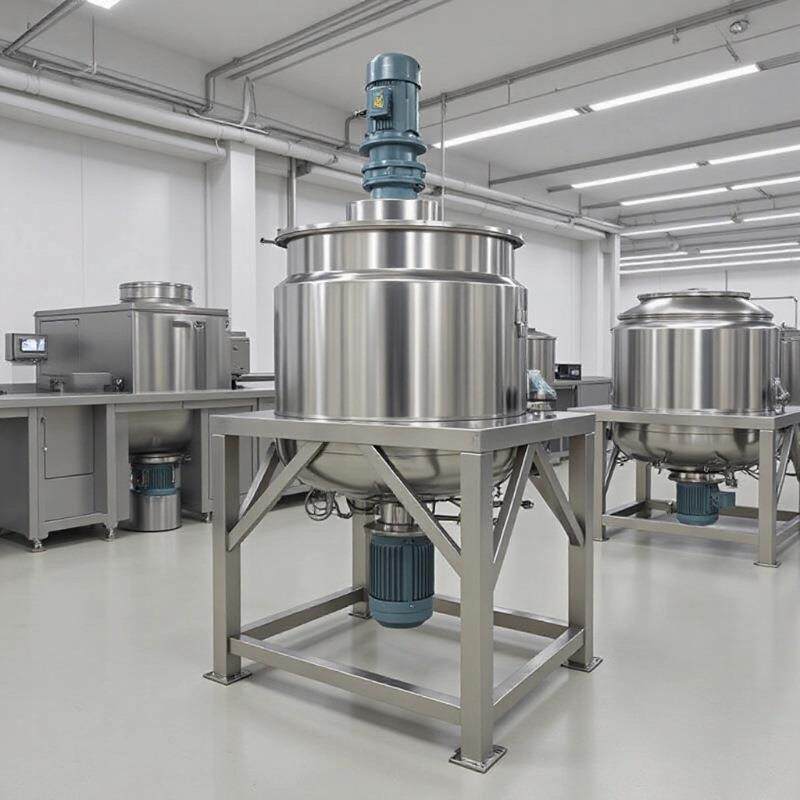 不锈钢液体反应设备树脂颜料混合拌料机三层加热带保温搅拌罐