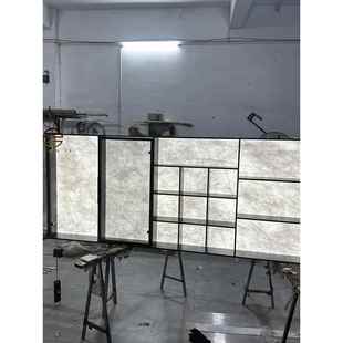 定制亚克力发光背板LED导光板极薄灯箱反光板冰裂纹杜邦纸纹图案