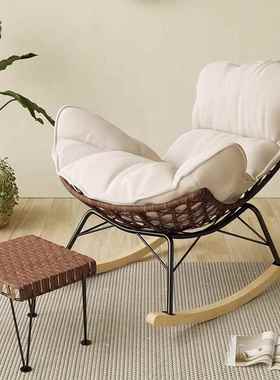 藤椅摇摇人椅家QKT用阳台休发摇闲户外客厅单人椅懒沙椅成人午休