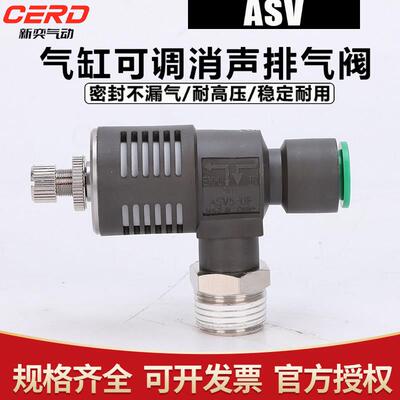 快速消音排气节流阀ASV310F-01-08S/410F-02-10S/510F-03-12S/06
