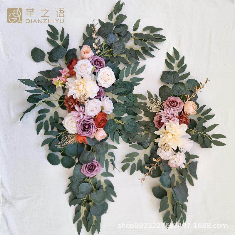 门楣花角花手工仿花婚礼艺真拱花水牌花门装饰仿花GM000真节庆饰