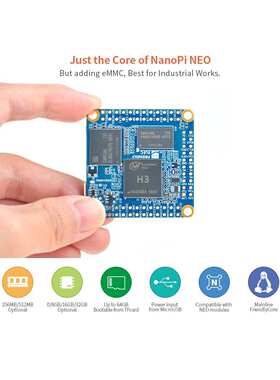 NanoPi Neo Core-LTS 512M RAM/8GB eMMC Allwinner H3 Cortex-A7