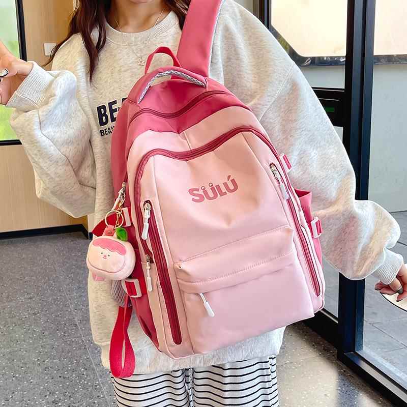 森系书包初中女生高中学生背包小学生大学生旅行爆款双肩包大容量