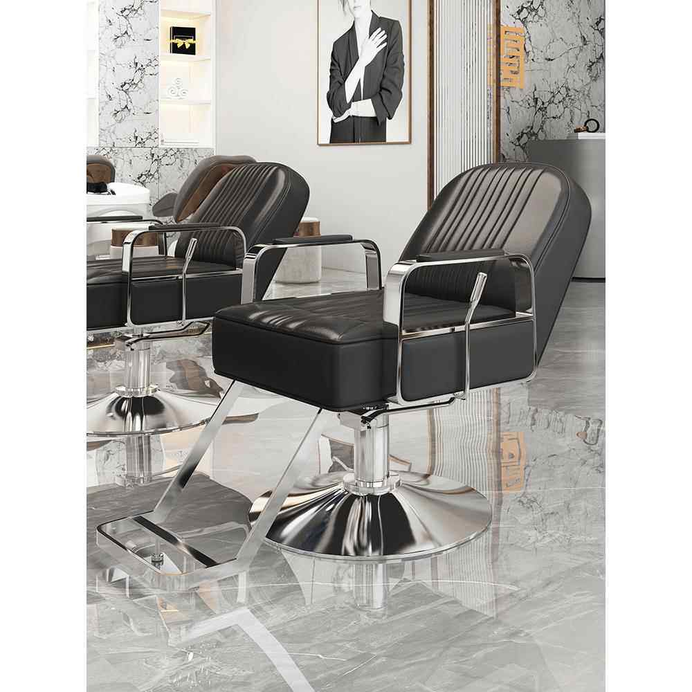 网红可放倒理发店椅子网红美发椅发廊专用剪发椅升降高档烫染座椅