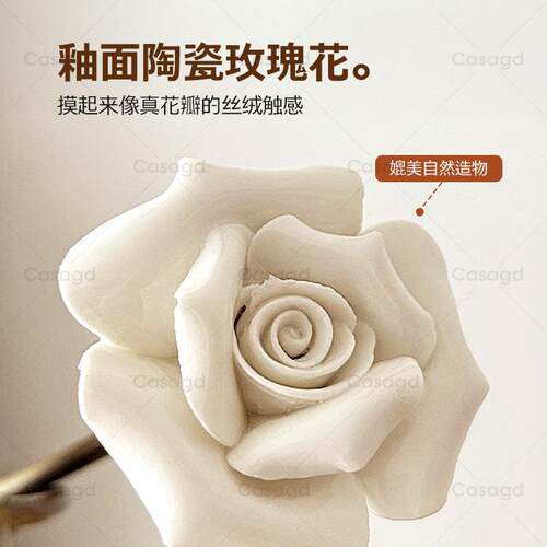 玫瑰花全铜壁灯法式中古轻奢高级氛围感美式复古卧室床头装饰casa