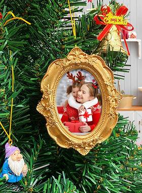 跨境创意圣诞树家居装饰挂件相框可放相片墙壁装饰立体挂饰品