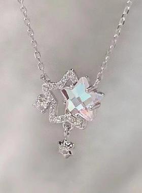 2026年新款马年项链轻奢小众新款闪耀双子星女ins小众设计高级感