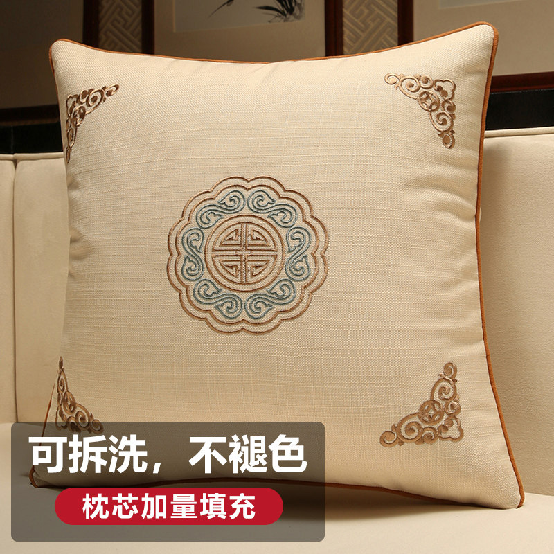 中式抱枕沙发客厅床头靠枕靠背垫中国风抱枕套不含芯定制飘窗靠垫
