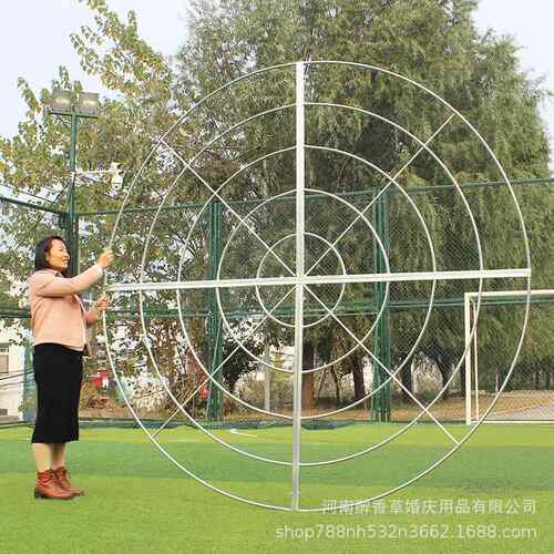 FIJ饰新款庆吊顶圆环铁艺线帘五层婚圆环婚礼布架置吊顶纱装道具