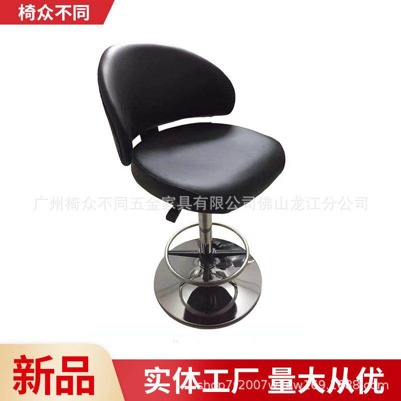 佛山工厂直发豪华简约可旋转可升降商用吧台椅软包吧椅子赌场椅