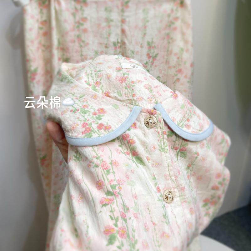 夏季云朵棉大码宽松孕妇装产后哺乳薄款睡衣空调服待产月子服套装