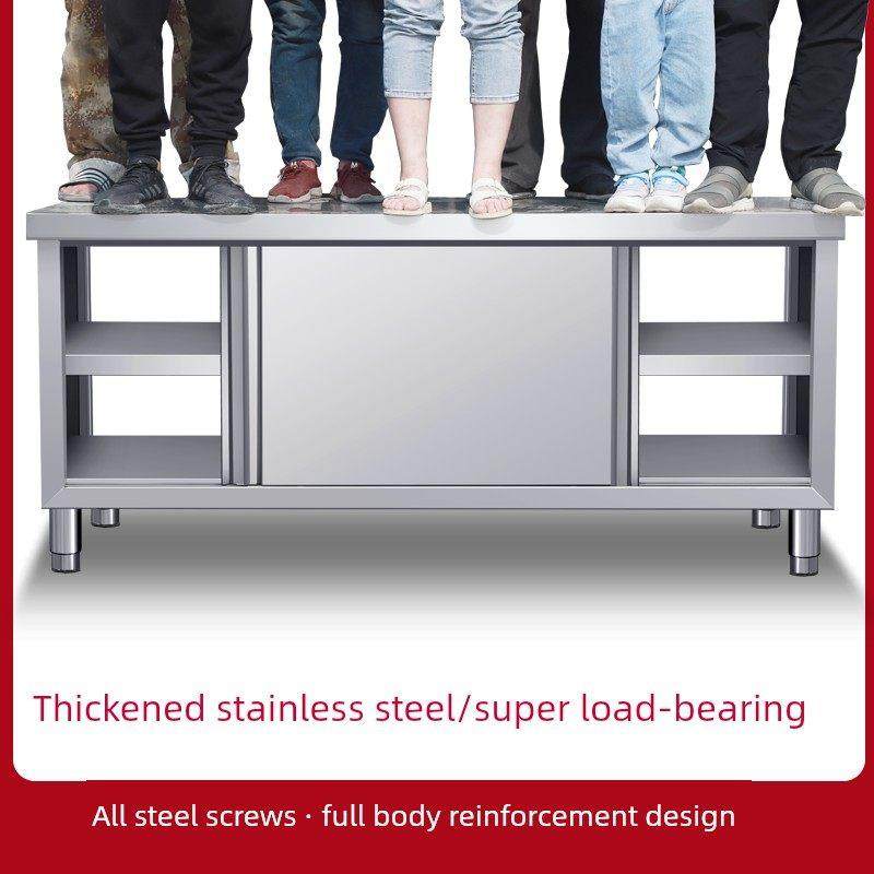 304不锈钢工作台厨房酒店滑动门操作台装载台家用商业储物柜,五金/工具,工作台/防静电工作台/重型工作台,淘宝优惠券,粉丝福利购,淘宝优惠卷