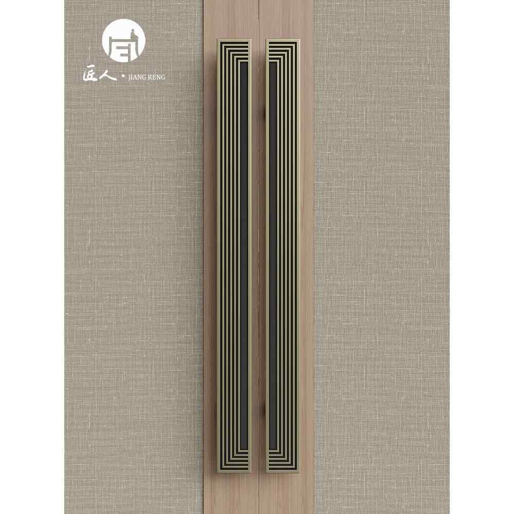 中式轻奢大门拉手古铜色玻璃门把手推拉门木门扶手定制铝合金拉手