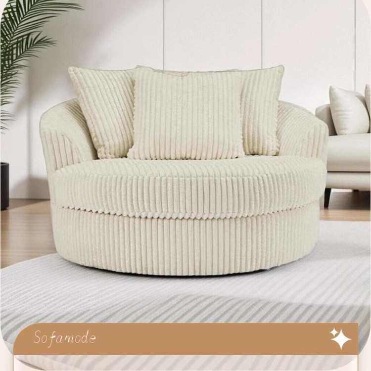 意式轻奢奶油风圆形异形沙发椅会客区民宿卧室现代灯芯绒单人沙发,住宅家具,功能沙发,淘宝优惠券,粉丝福利购,淘宝优惠卷