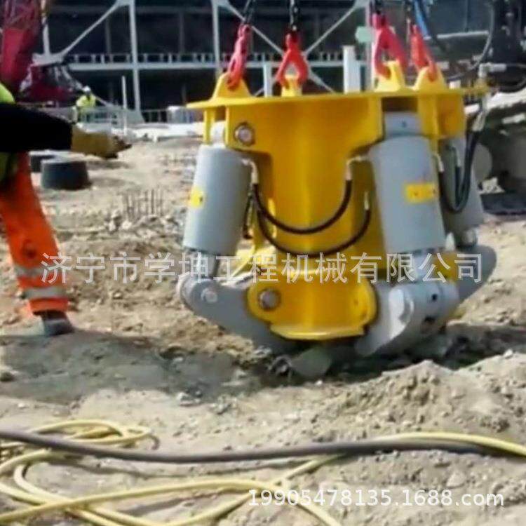 圆形桩方形桩破桩机拔桩设备抗拔桩清理机免人工作业设备
