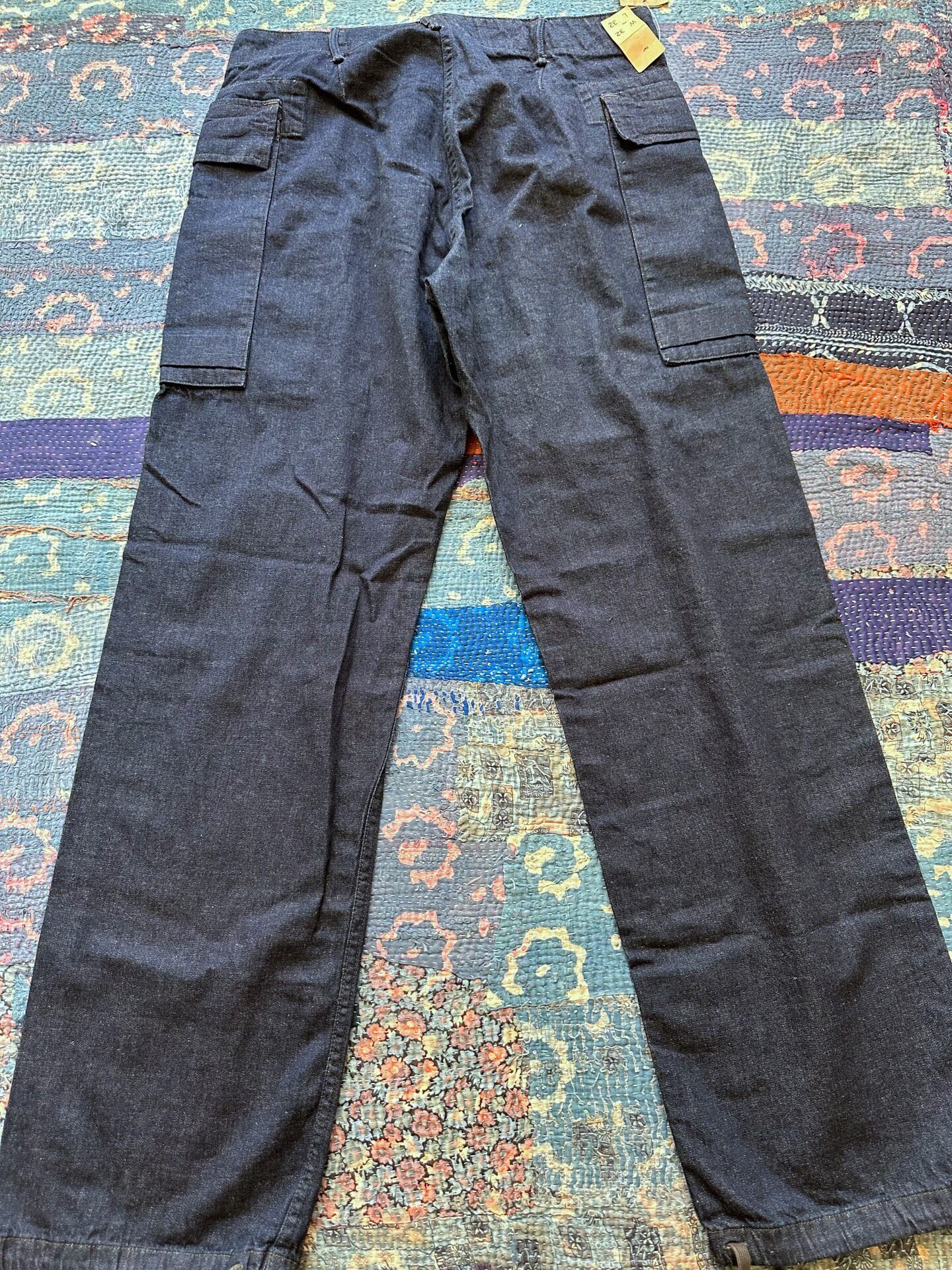 RRL Navy Military Large Pocket Pants — front