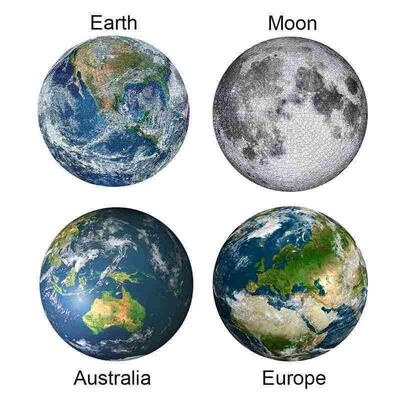 1000 Pieces The Moon And Earth Puzzle Difficult for Adult Ji