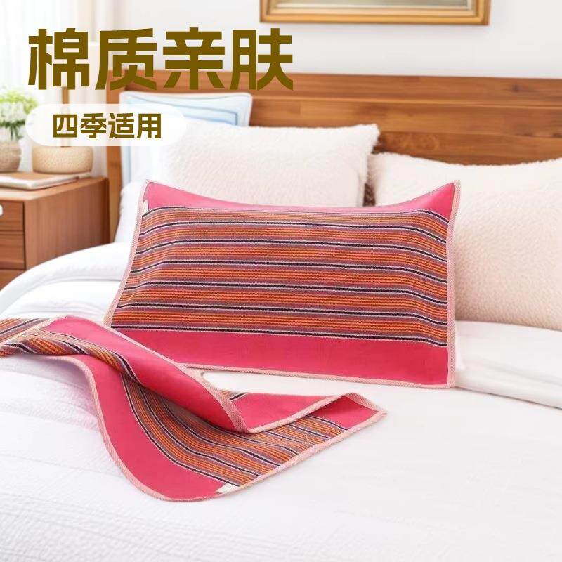 单人成人老粗布枕巾粗布枕巾四季加厚大号50*75cm