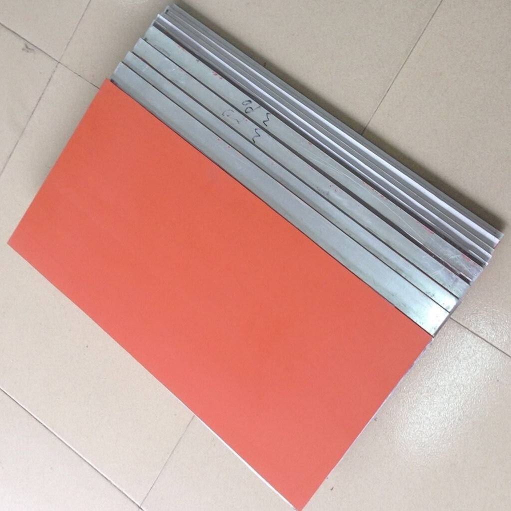 矽胶板30度厚1/2/3/5/7/10/20mm耐高温烫金定制加工带铝板红白/色