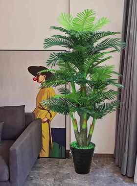 模拟向日葵绿色植物园林绿化室内装饰彷生植物盆栽大型假花客厅装