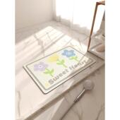 家用免洗浴室地垫吸水防滑卫生间专用硅藻泥入户门垫脚垫室内可爱