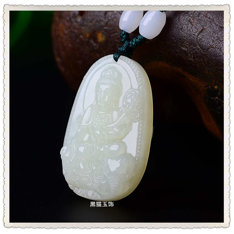 和田玉八大守护神吊坠 和田青白玉守护神挂件 可适合电商直播使用