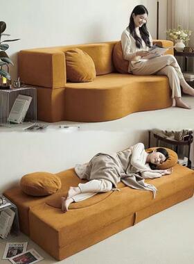 跨境真空压缩沙发布艺小户型两用折叠压缩沙发床Compressed sofa
