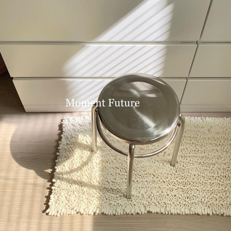 Moment Future单人休闲椅圆凳子银色不锈钢现代简约设计师椅
