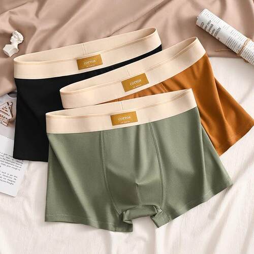 3pcs Men Underwear Cotton BoxerShorts Hombre Panties Man Bre