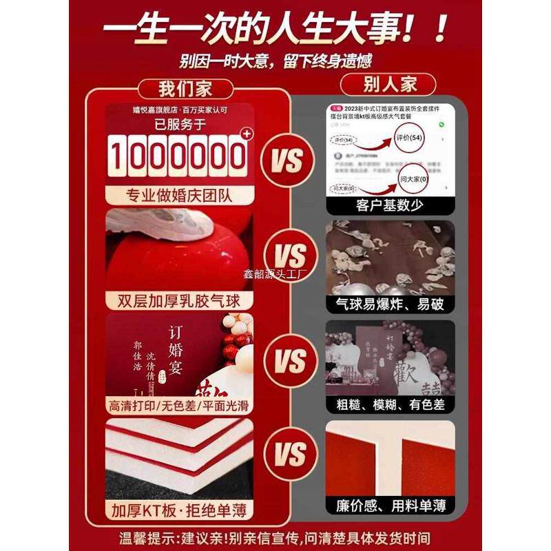 订婚宴布置装饰场景背景墙kt板全套2025新中式简约高级感摆件套餐