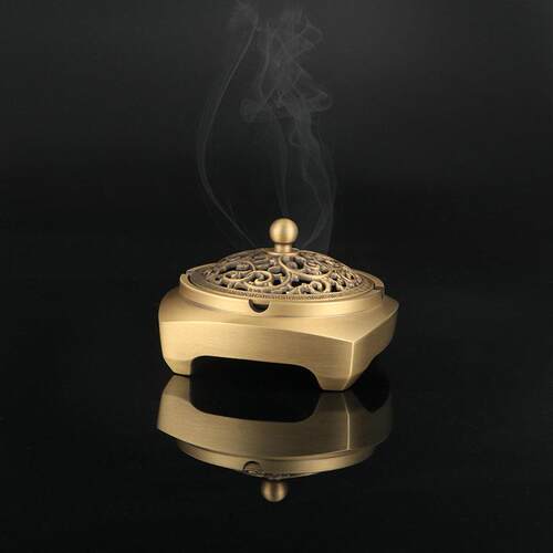 颜性值金属烟灰缸意个香烟烟缸禅意香炉复古带创盖家用LX-XR028灰