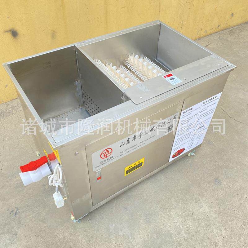 厂家供应小型智能洗虾机 仿人工软毛刷小龙虾清洗机 效果好