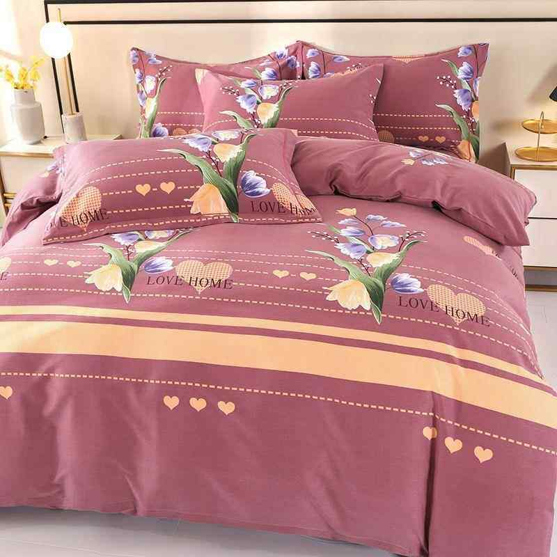 加厚磨毛四件套100纯棉床单被套简约单双人床上用品时尚高销量款