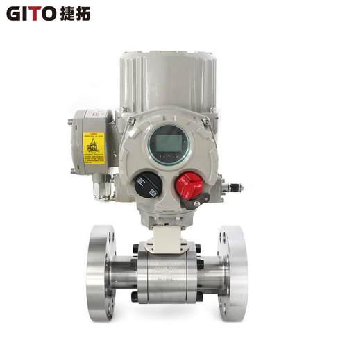 电动法兰球阀DN65不锈钢高压锻造法兰球阀