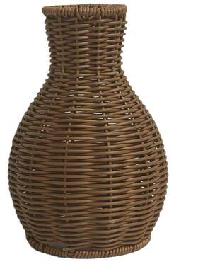 手工编织小花瓶桌面柳编插花器藤编工艺品摆件柳条花篮子藤条编制