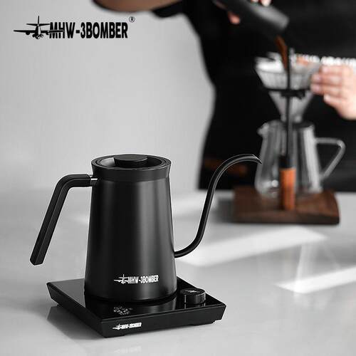 MHW-3BOMBER轰炸机刺客温控壶 家用不锈钢烧水壶 手冲咖啡壶600ml