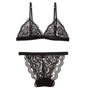 Stainless steel triangle cup bra ultra-thin underwear lace