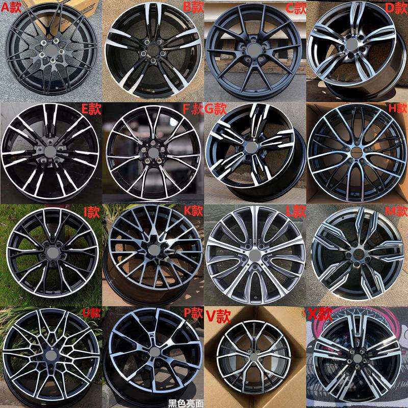 暗莹适用汽车鸟巢3M19轮毂57407改装锻造系5X1X3X345寸18系