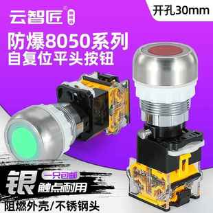 防爆控制按鈕開關自復位按鈕防暴配電箱鋼板箱 BA8050新款