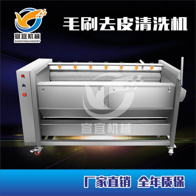 厂家销售红薯豆清洗去皮机生姜萝卜清土洗磨皮机型毛UXY-1800刷清