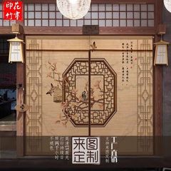 新款滑道屏风新款空调竹帘子推拉吊门帘折叠悬挂拉式客厅厨房隔断