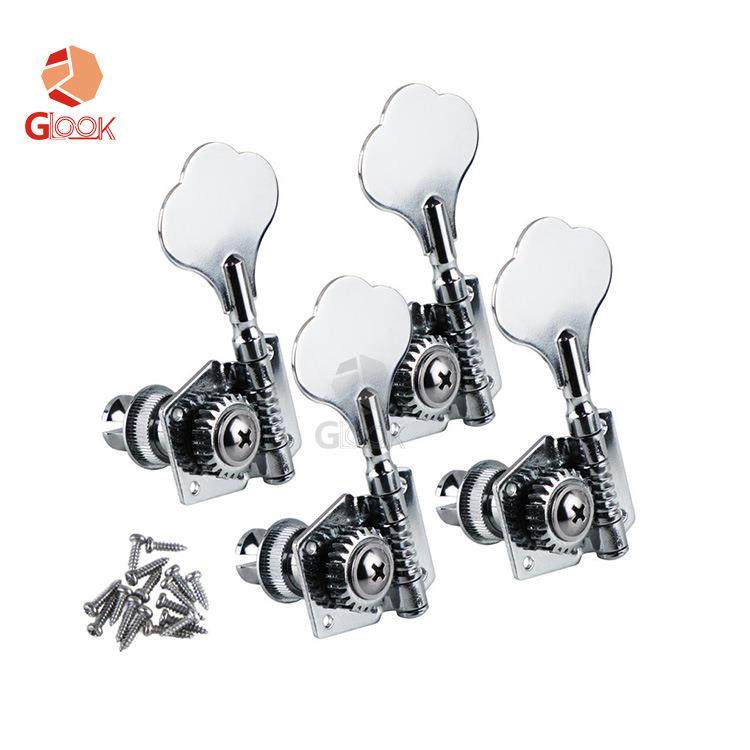 电贝司弦钮 BASS贝斯开放梅花柄弦钮 弦准琴钮旋钮 配件 银色