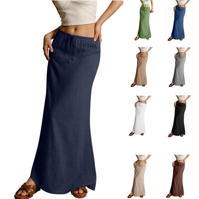 Elastic waisted multi colored women