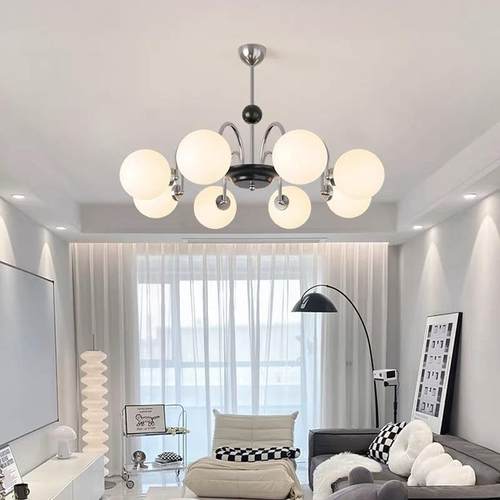 2024款客厅灯吊灯简约现代包豪斯大厅灯北欧中古大气卧室餐厅主灯